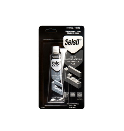 SELSIL SILICONE ACETICO PLUS SAC-50 BIANCO 50 ML