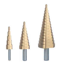 FRESA CONICA A GRADINI HSS IN SET 3 pezzi