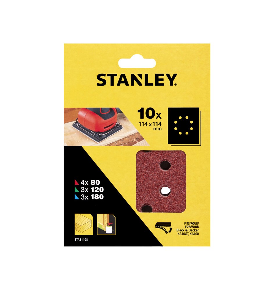 STANLEY STA31108 10 FOGLI FORATI 114X114 KA170