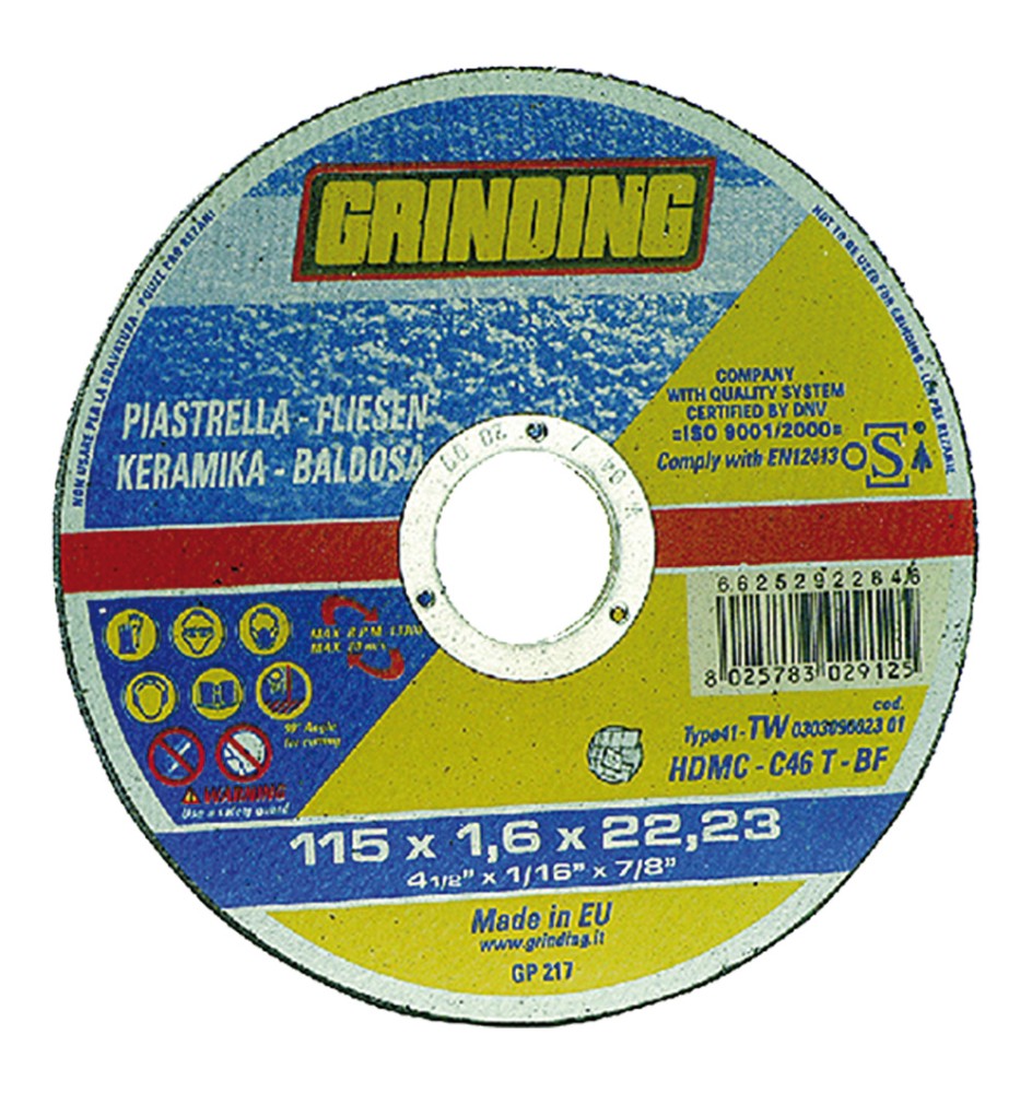 MOLA ABRASIVA PER MARMO/PIASTRELLE ø 115 x 1,6
