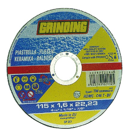 MOLA ABRASIVA PER MARMO/PIASTRELLE ø 115 x 1,6