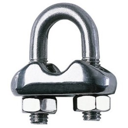 MORSETTO ACCIAIO INOX P/FUNE D 4 MM
