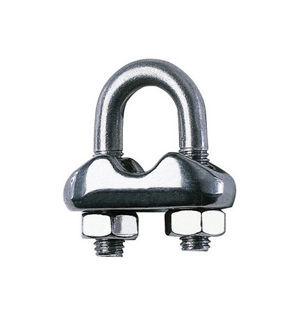 MORSETTO ACCIAIO INOX P/FUNE D 4 MM