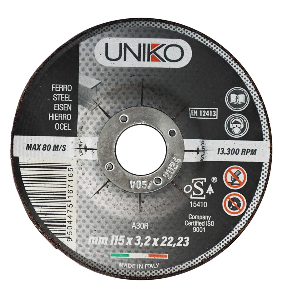 MOLA ABRASIVA PER FERRO ø 115 x 3,2