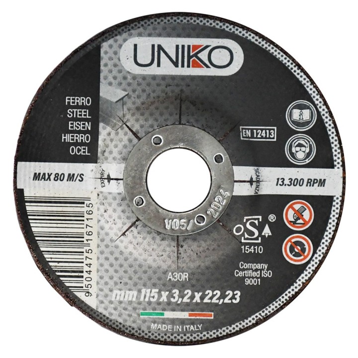 MOLA ABRASIVA PER FERRO ø 230 x 3,2