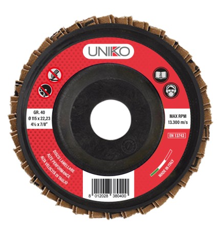 DISCO LAMELLARE PER FERRO ø 115 gr. 80