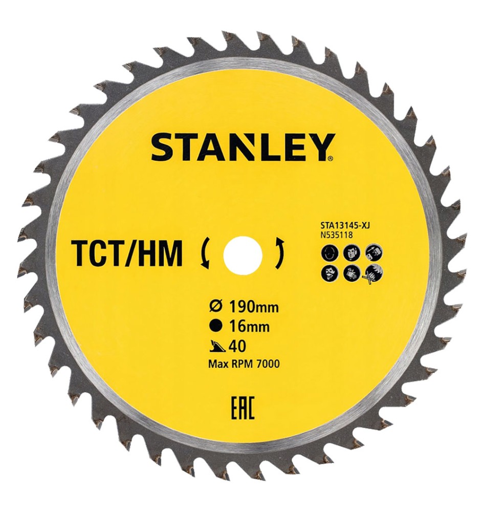 LAMA PER SEGA CIRCOLARE 'DENTI MEDI' ø 190 mm - foro 16 mm