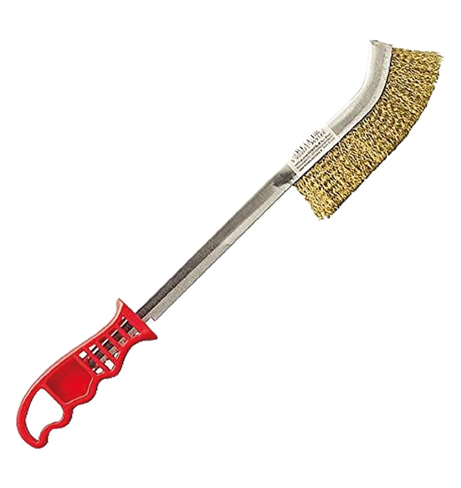 SPAZZOLA A MANO CURVA LUNGA 'SPID' ACCIAIO