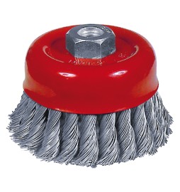 SPAZZOLA A TAZZA PER SMERIGLIATRICE filo 0,50 mm - Ø 100 mm