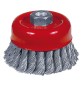 SPAZZOLA A TAZZA PER SMERIGLIATRICE filo 0,50 mm - Ø 120 mm