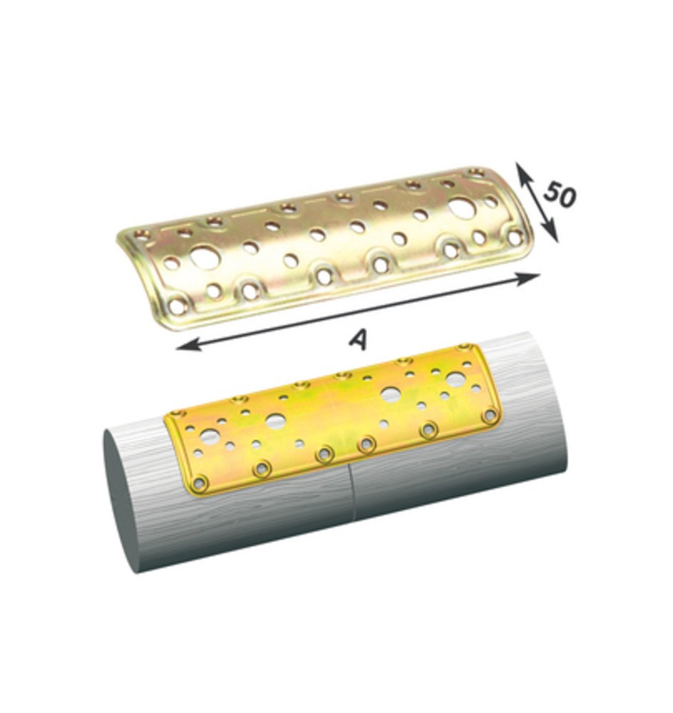 PIASTRA 900 DIRITTA P/TONDO ACC TROP 50X160 MM