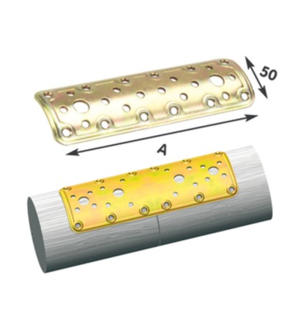 PIASTRA 900 DIRITTA P/TONDO ACC TROP 50X160 MM