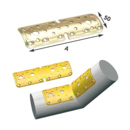 PIASTRA 902 DIRITTA PALO TONDO PIEG ACC TROP 50X160MM