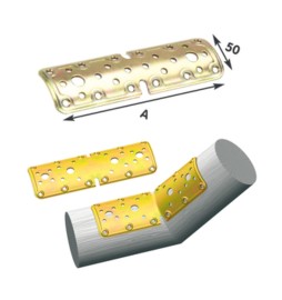 PIASTRA 902 DIRITTA PALO TONDO PIEG ACC TROP 50X160MM