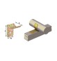 PIASTRA 912 INCROCIO PIANO C/TON ACC TROP 50X80X80MM