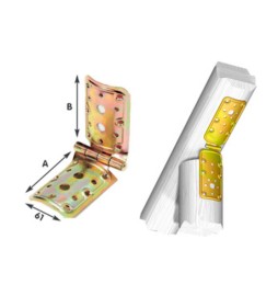 PIASTRA 914 CERNIERA PALI TONDI ACC TROP 98X 98 MM
