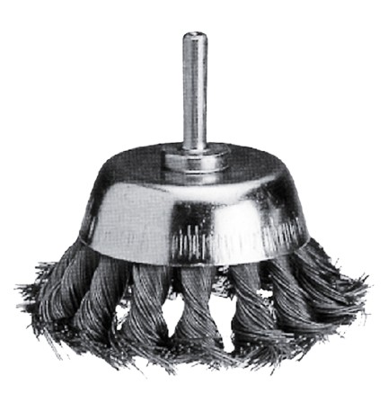 SPAZZOLA A TAZZA PER TRAPANO ACCIAIO