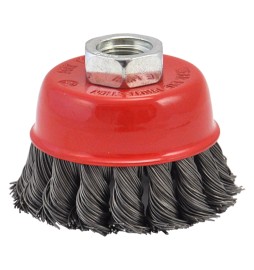 SPAZZOLA A TAZZA PER SMERIGLIATRICE ø mm 100 foro M 14