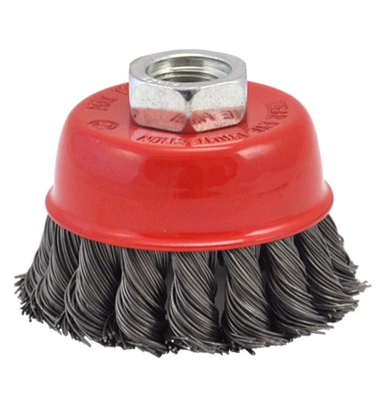 SPAZZOLA A TAZZA PER SMERIGLIATRICE ø mm 100 foro M 14