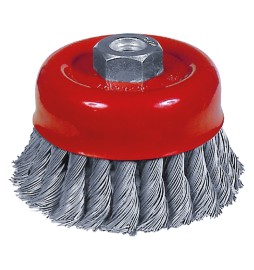 SPAZZOLA A TAZZA PER SMERIGLIATRICE ø mm 80 foro M 14