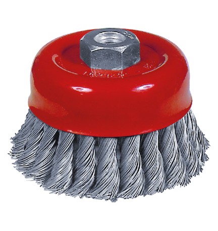 SPAZZOLA A TAZZA PER SMERIGLIATRICE ø mm 80 foro M 14