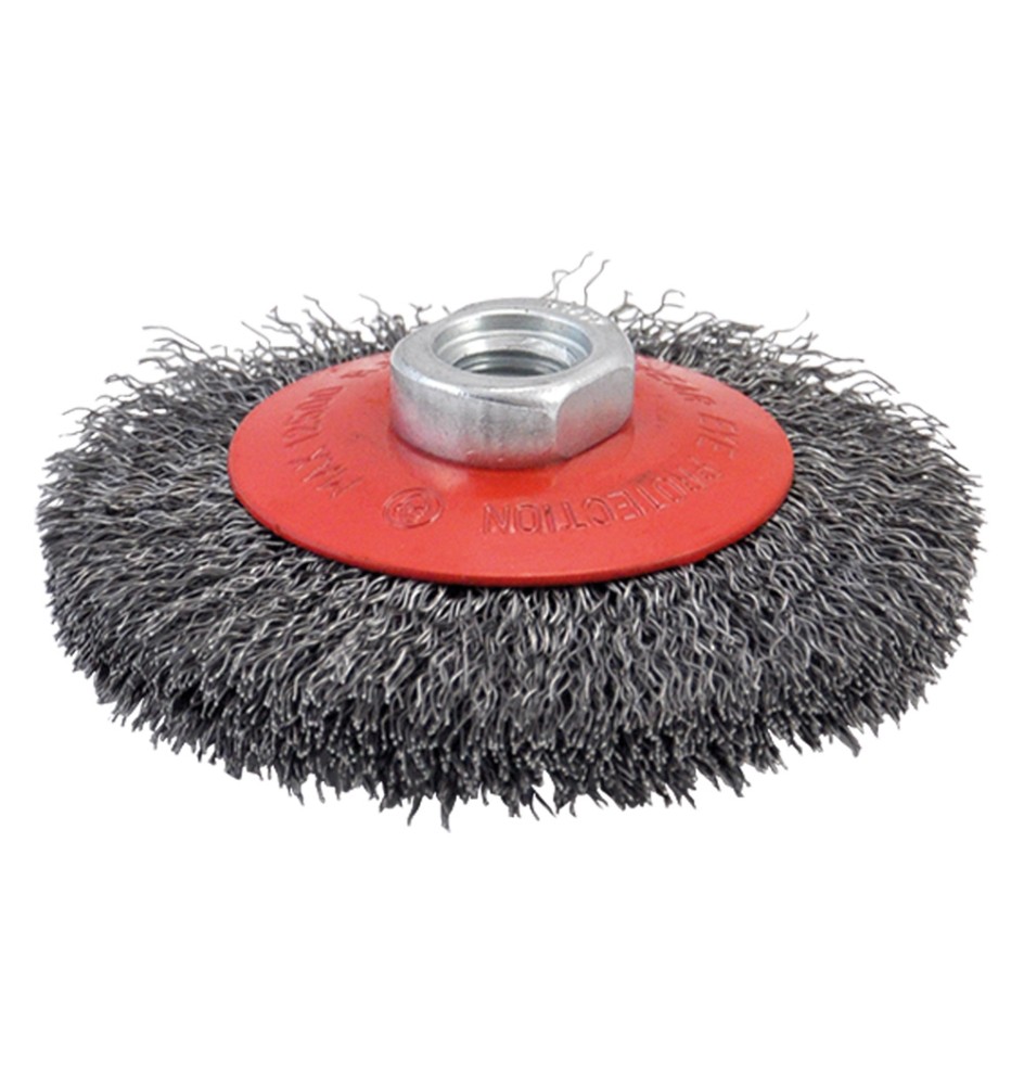 SPAZZOLA CONICA PER SMERIGLIATRICE ø mm 115 foro M 14