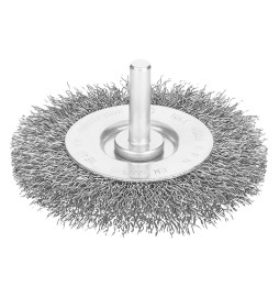 SPAZZOLA CIRCOLARE CON GAMBO Ø mm 100 - spessore fili 17 mm