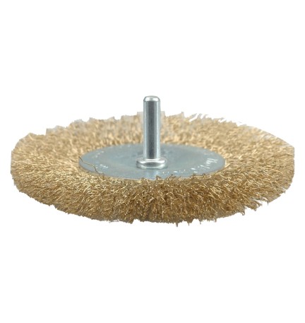 SPAZZOLA CIRCOLARE CON GAMBO Ø mm 75 - spessore fili 10 mm