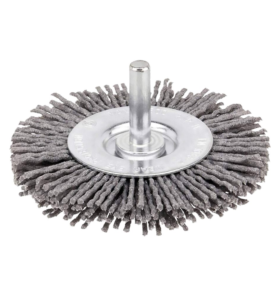 SPAZZOLA CIRCOLARE CON GAMBO Ø mm 75 - spessore fili 10 mm