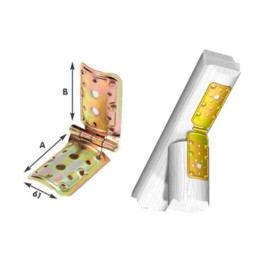 PIASTRA 914 CERNIERA PALI TONDI ACC TROP 148X148 MM