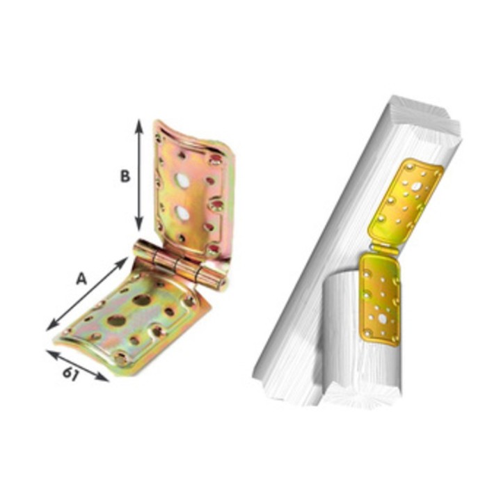 PIASTRA 914 CERNIERA PALI TONDI ACC TROP 148X148 MM