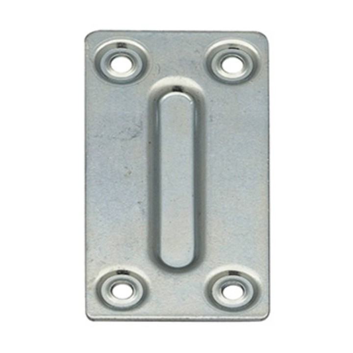 PIASTRINA RETTANGOLARE 4 FORI ZINCATA 70X1X35 MM