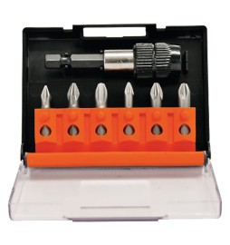 PORTAINSERTO CON INSERTI PHILLIPS E POZIDRIV 7 pz