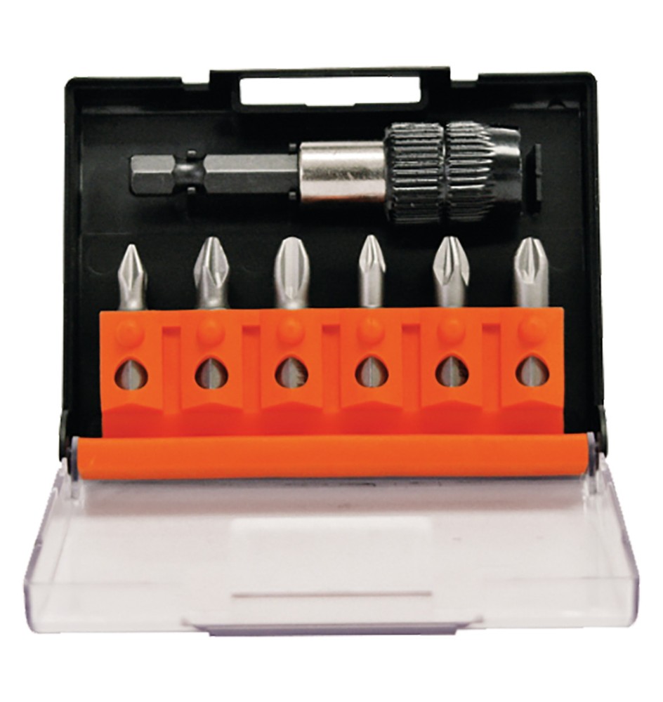 PORTAINSERTO CON INSERTI PHILLIPS E POZIDRIV 7 pz