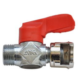 RUBINETTO DI LINEA CON DADO FRESATO '13/A' AIR/12 - 3/8M