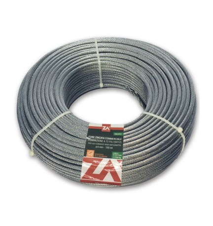 FUNE ACCIAIO ZINCATO ANTIGIRO 133F D 3 100 M