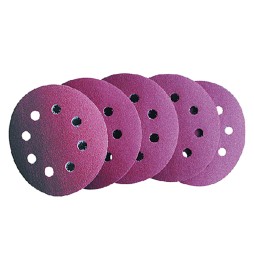 DISCO IN CARTA ABRASIVA CON VELCRO FORATO art. 349.35 - gr. 80