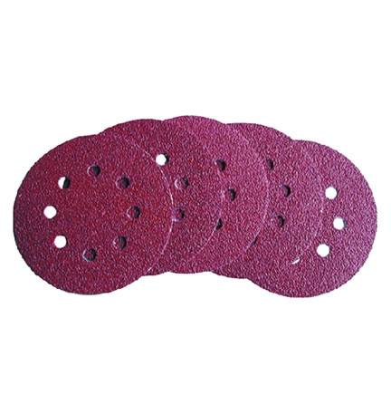 DISCO IN CARTA ABRASIVA CON VELCRO FORATO art. 349.80 - gr. 120