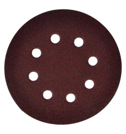 DISCO IN CARTA VELCRATO 'P64E' 8 FORI ø mm 125 x 0 - grana 180