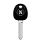 SILCA HYN14TE CHIAVE TRANSPONDER VUOTA OTTONE