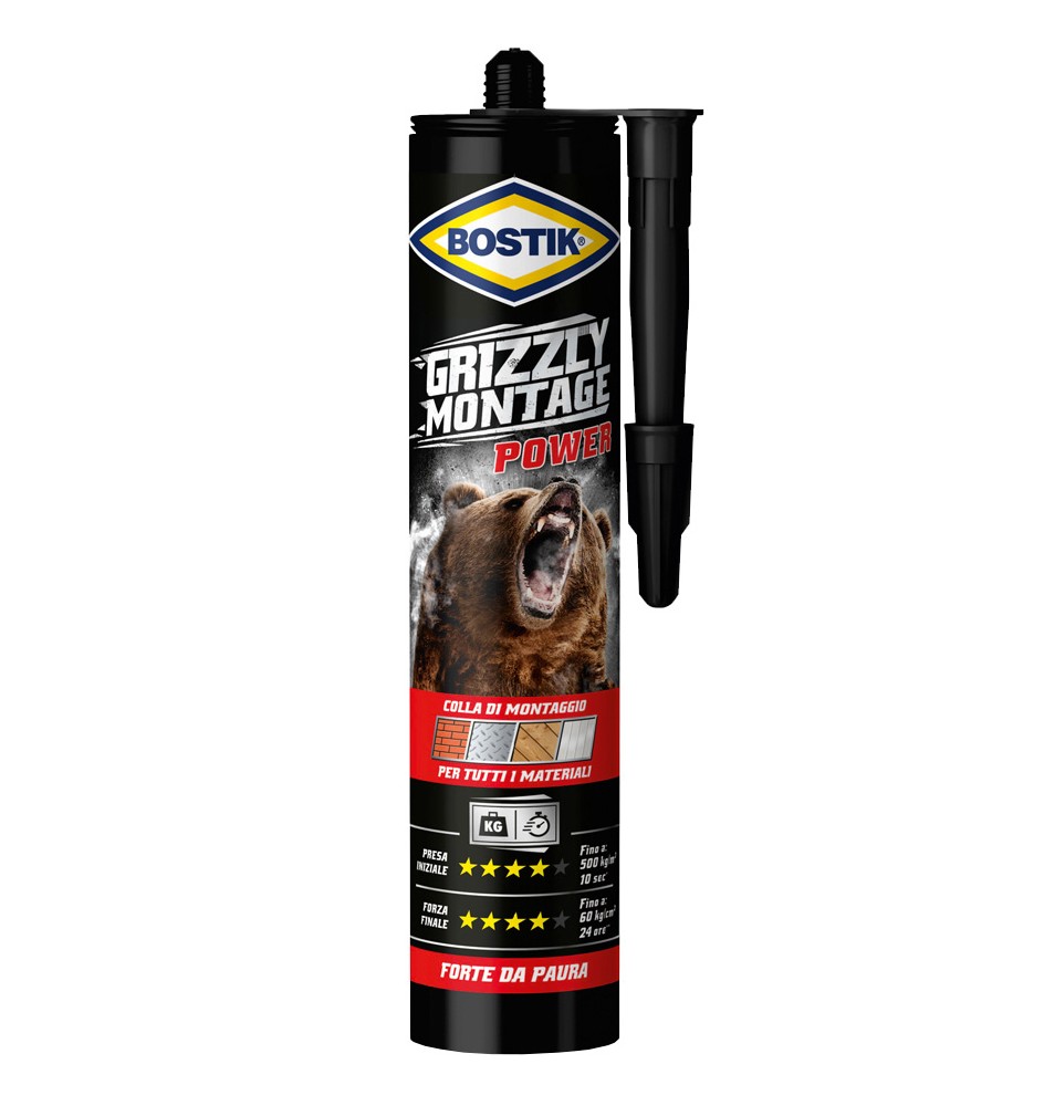 BOSTIK GRIZZLY MONTAGE POWER 370 G BIANCO CART