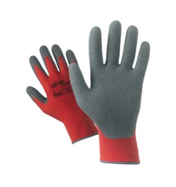 GUANTI NYLON/LATTICE ROSSO/GRIGIO TG. 8