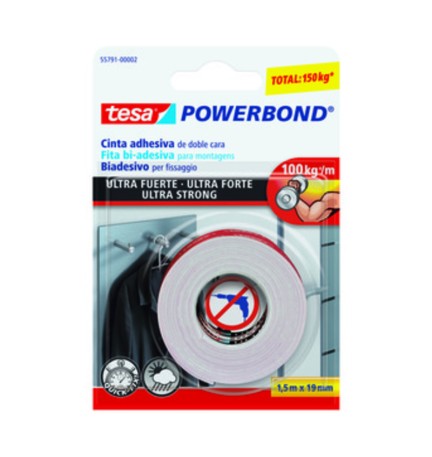 NASTRO BIADESIVO TESA POWERBOND 19MMX1,5M