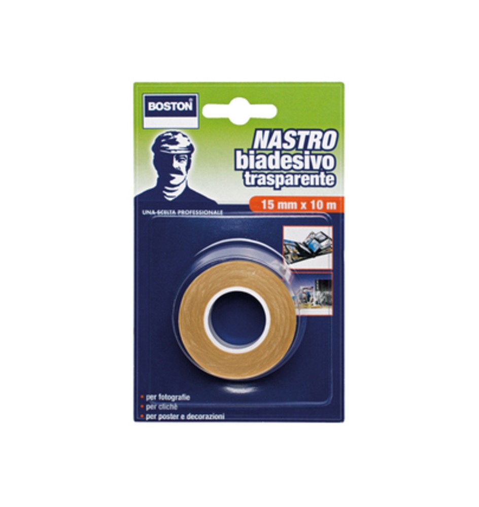 BOSTON NASTRO BIADESIVO 15MMX10M TRASPARENTE