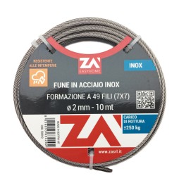 FUNE ACCIAIO INOX 49F D 4 MM 10 M