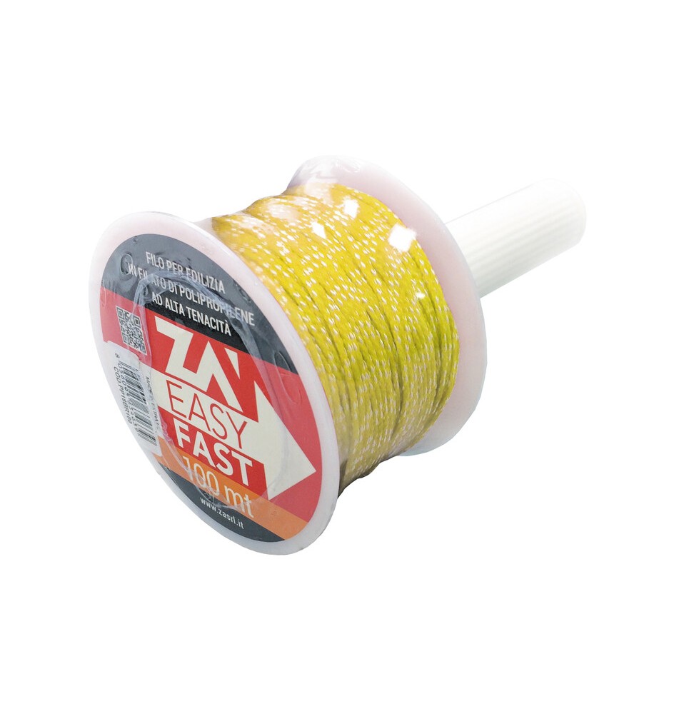 FILO P/EDILIZIA C/MANICO D 1,8 MMX100 M GIALLO