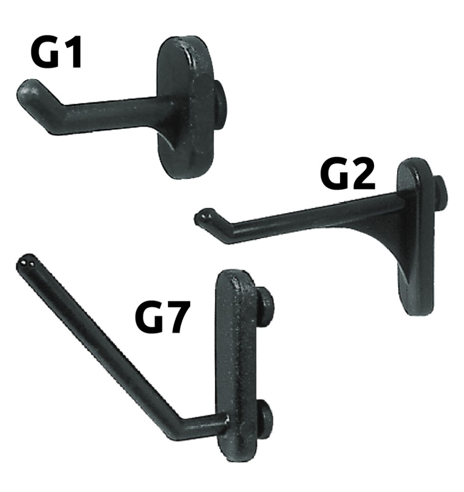 GANCIO IN NYLON PER PANNELLI PORTAUTENSILI G2