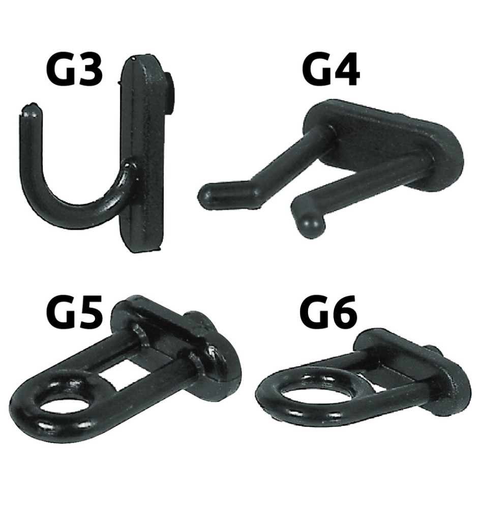 GANCIO IN NYLON PER PANNELLI PORTAUTENSILI G3