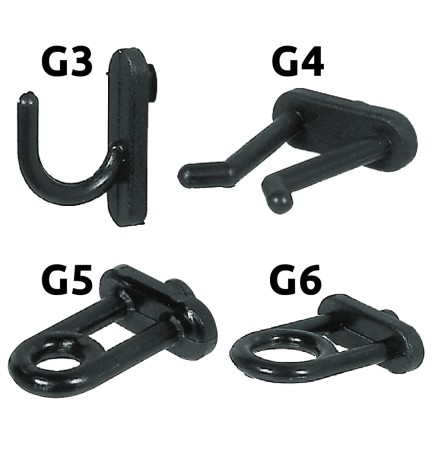 GANCIO IN NYLON PER PANNELLI PORTAUTENSILI G3