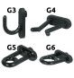 GANCIO IN NYLON PER PANNELLI PORTAUTENSILI G4